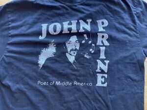 John Prine Poet of Middle America T Shirt 2XL Black Comfort Colors Music Tee